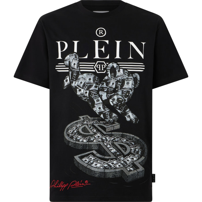 PHILIPP PLEIN Camiseta de cuello redondo y manga corta TEDDY