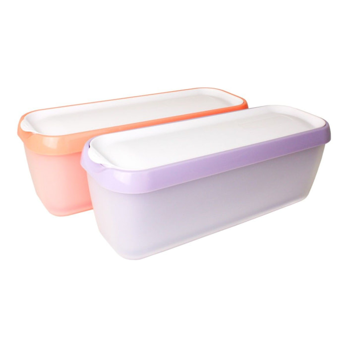 Set de 2 bacs à glace réutilisables 1,5 L, GELATERIA