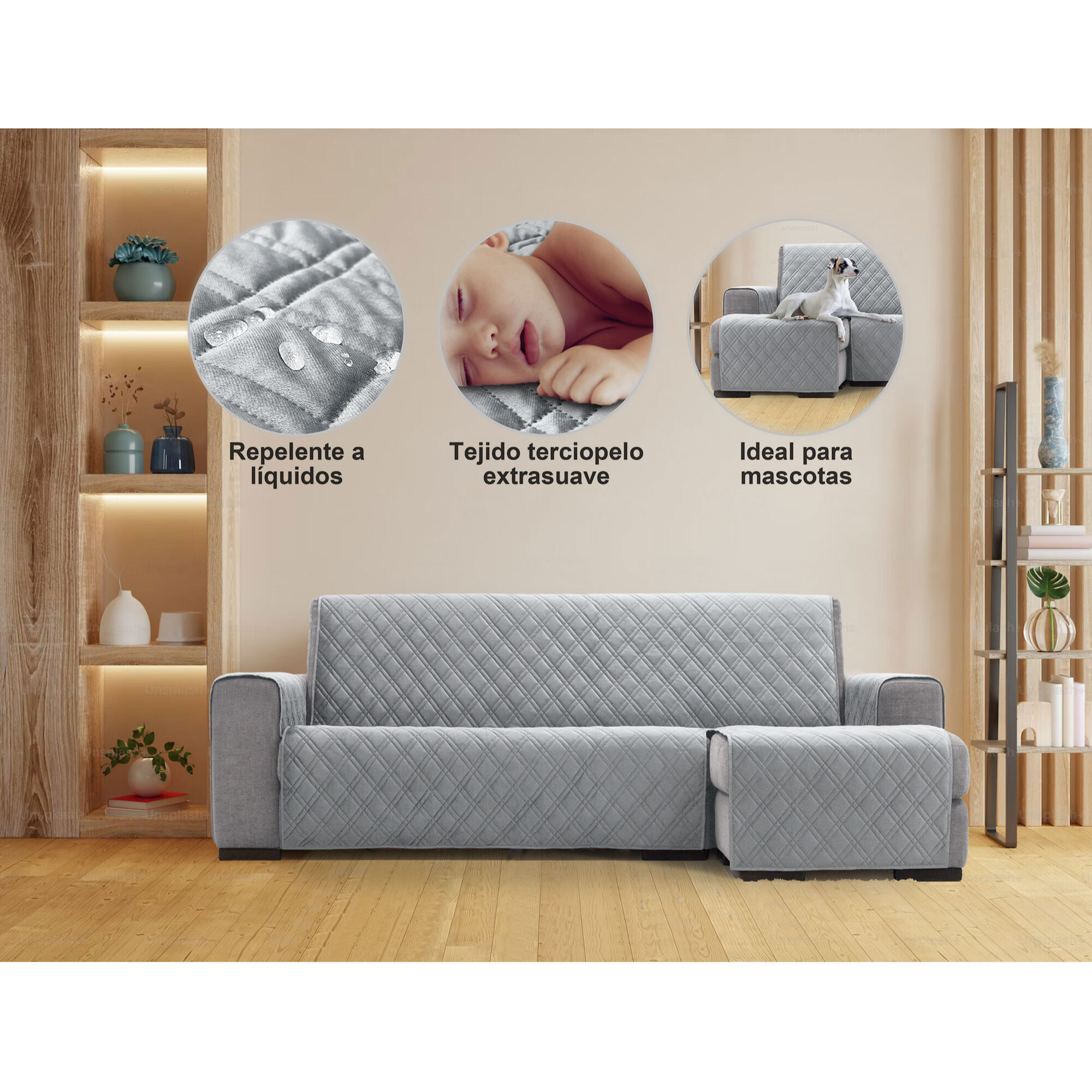 Cubre Sofá Chaise Longue Derecha modelo VERONA