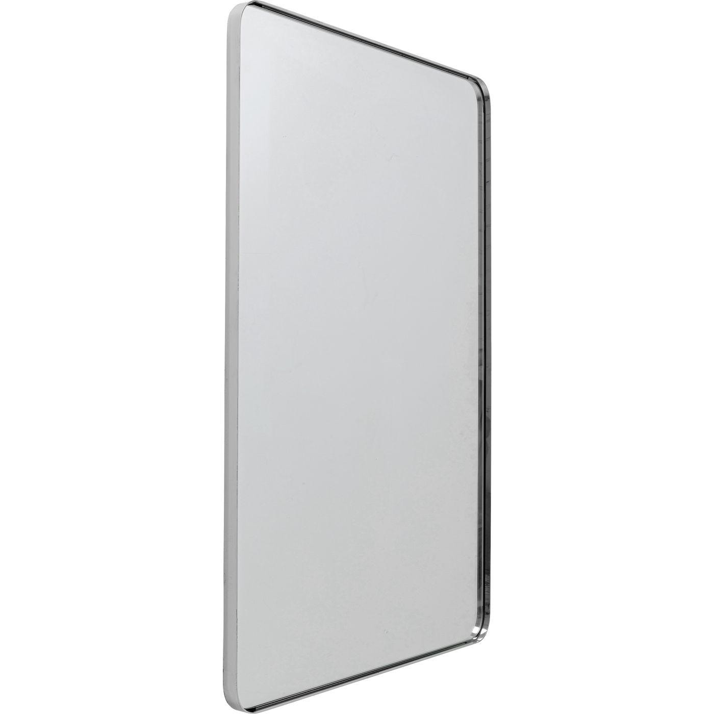 Miroir Curve rectangulaire chrome 120x80cm Kare Design