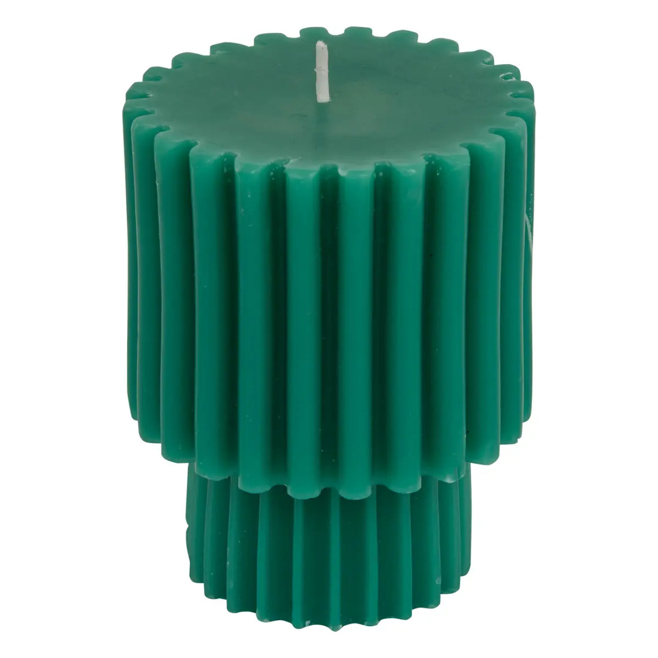 Bougie décorative Flow vert 11cm