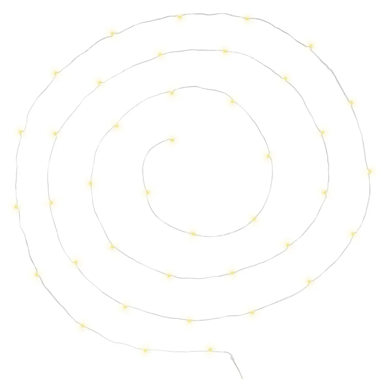 Guirlandes "Anya" 40 microLED à pile argent blanc chaud L400cm
