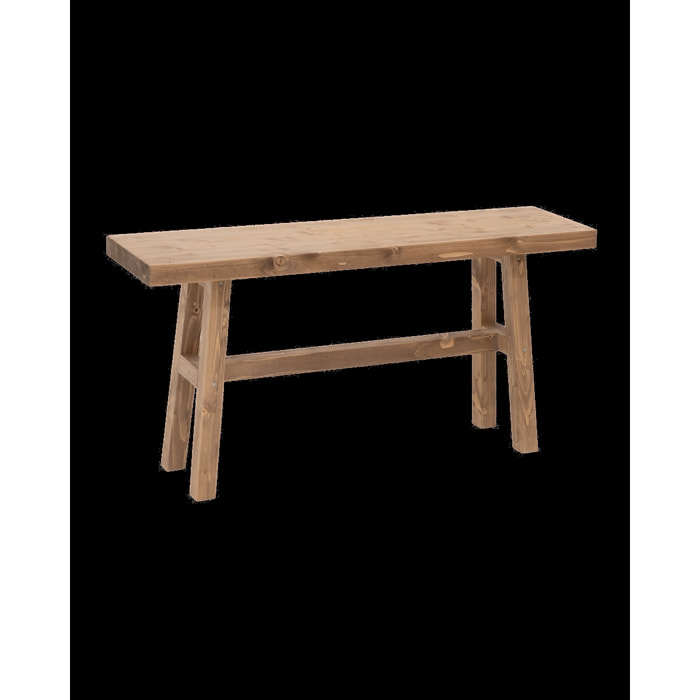 Tabouret en bois massif chêne foncé de 100x50cm Hauteur: 50 Longueur: 100 Largeur: 26