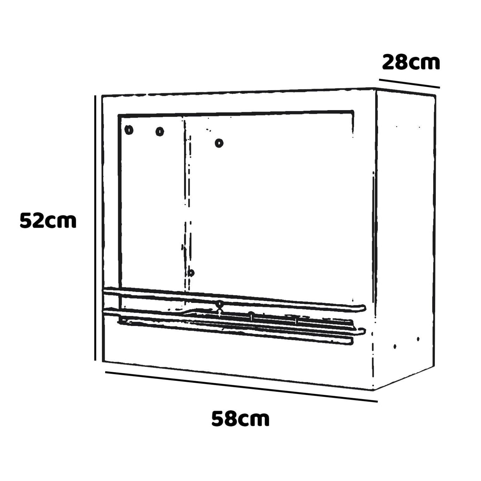 Camino a bioetanolo da incasso o a libera installazione 58x28xH52