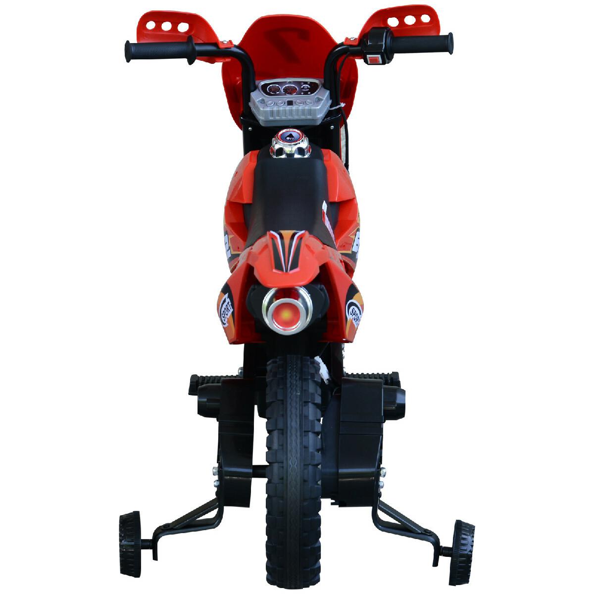 Motocross électrique 35 W enfant 3 à 6 ans dim. 107L x 53l x 70H cm roulettes amovibles rouge