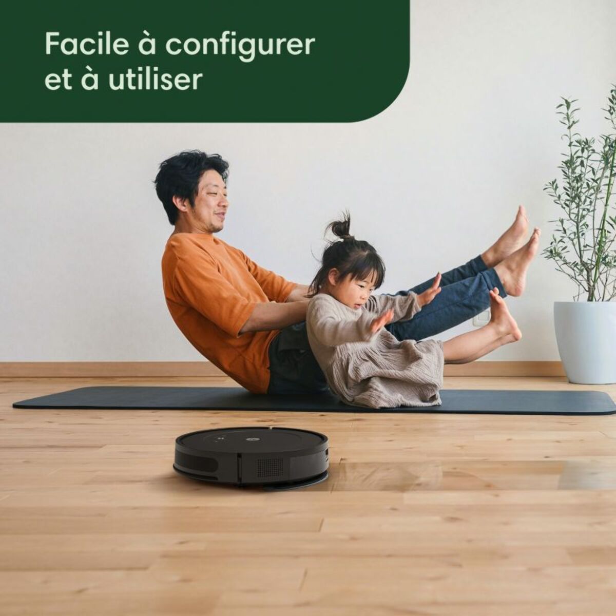 Robot Aspirateur Laveur IROBOT Roomba Combo Essential Y011040 noir