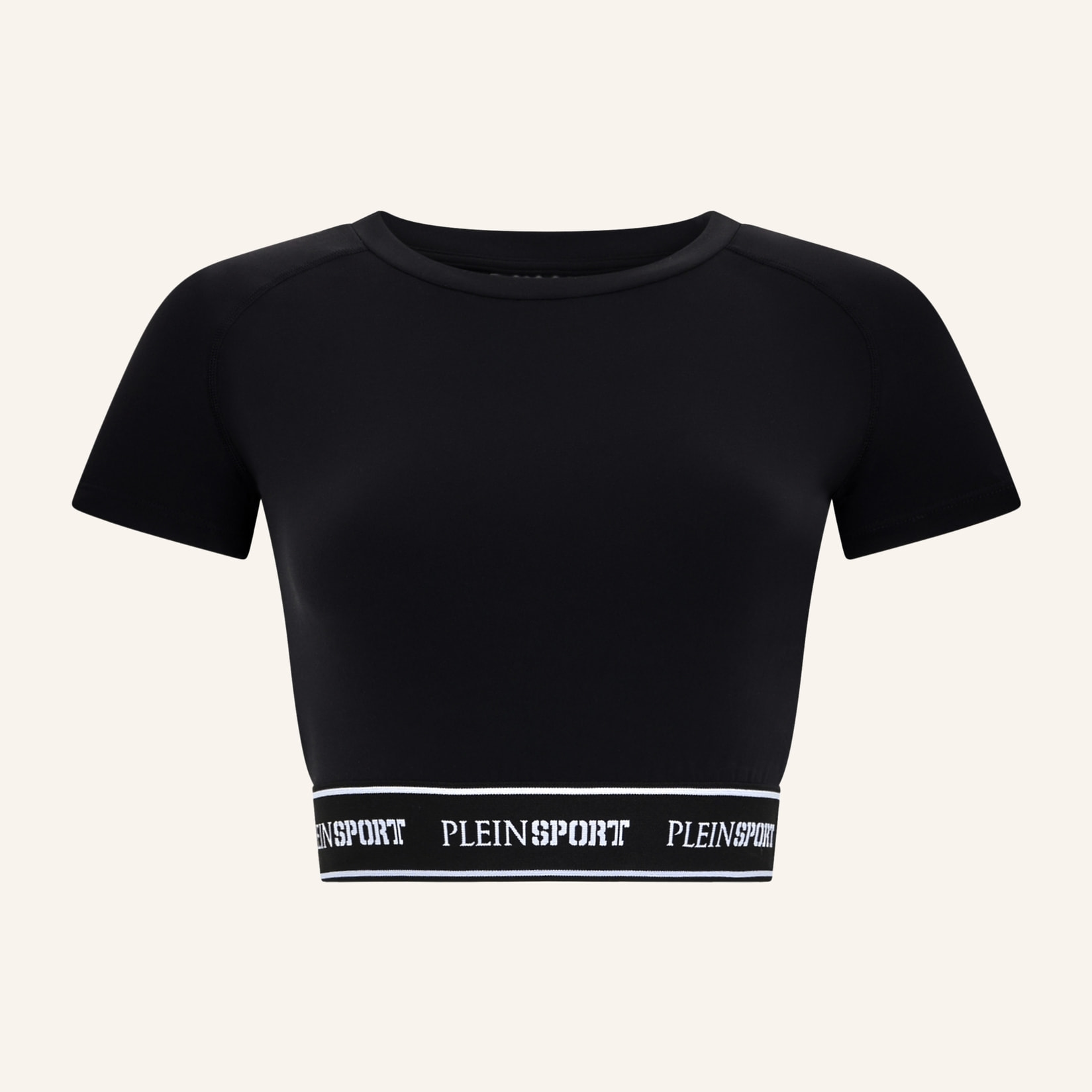 PLEIN SPORT Fleece Cropped T-Shirt