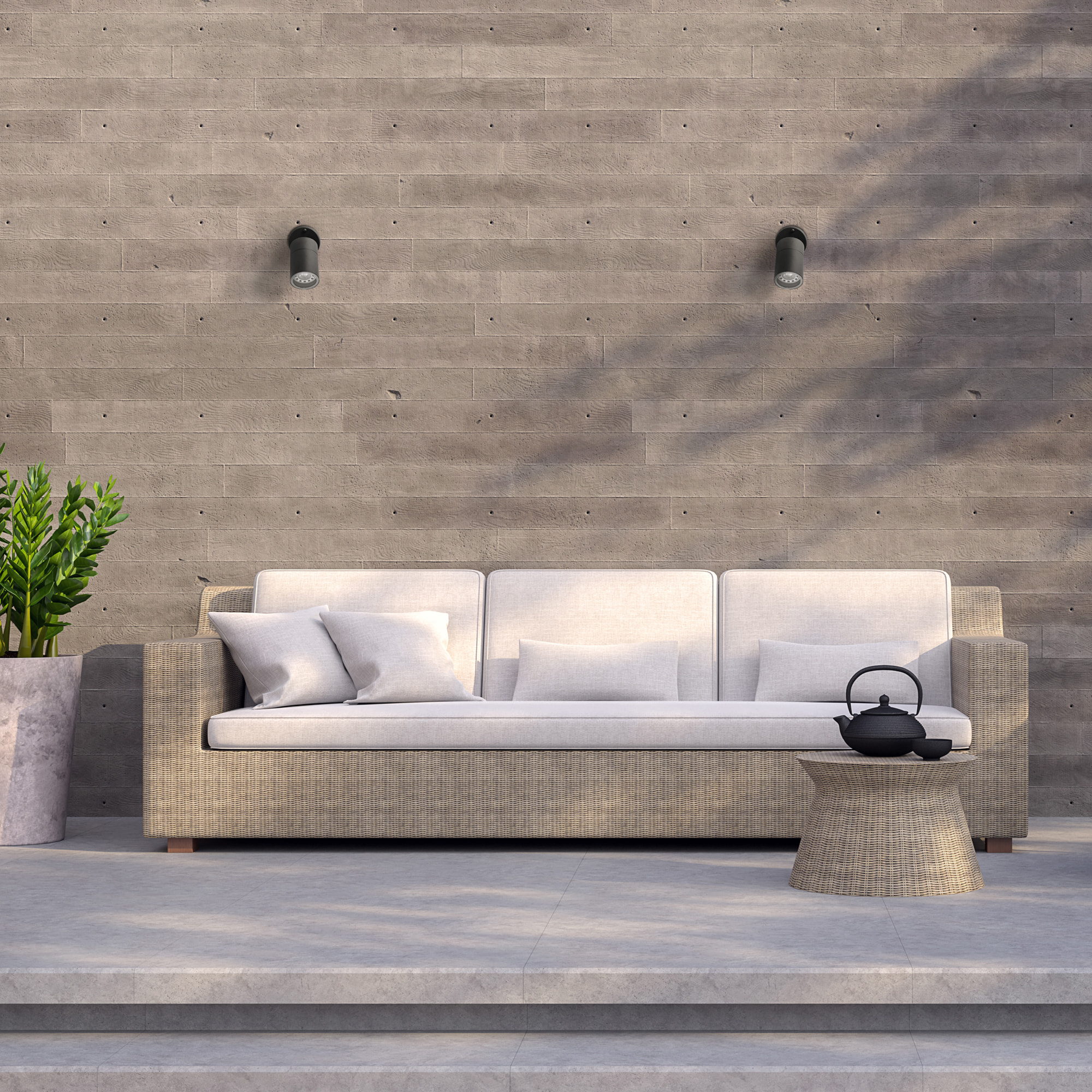 FORLIGHT Pixa Simple alique de uso interior y exterior para bombilla GU10 en color negro