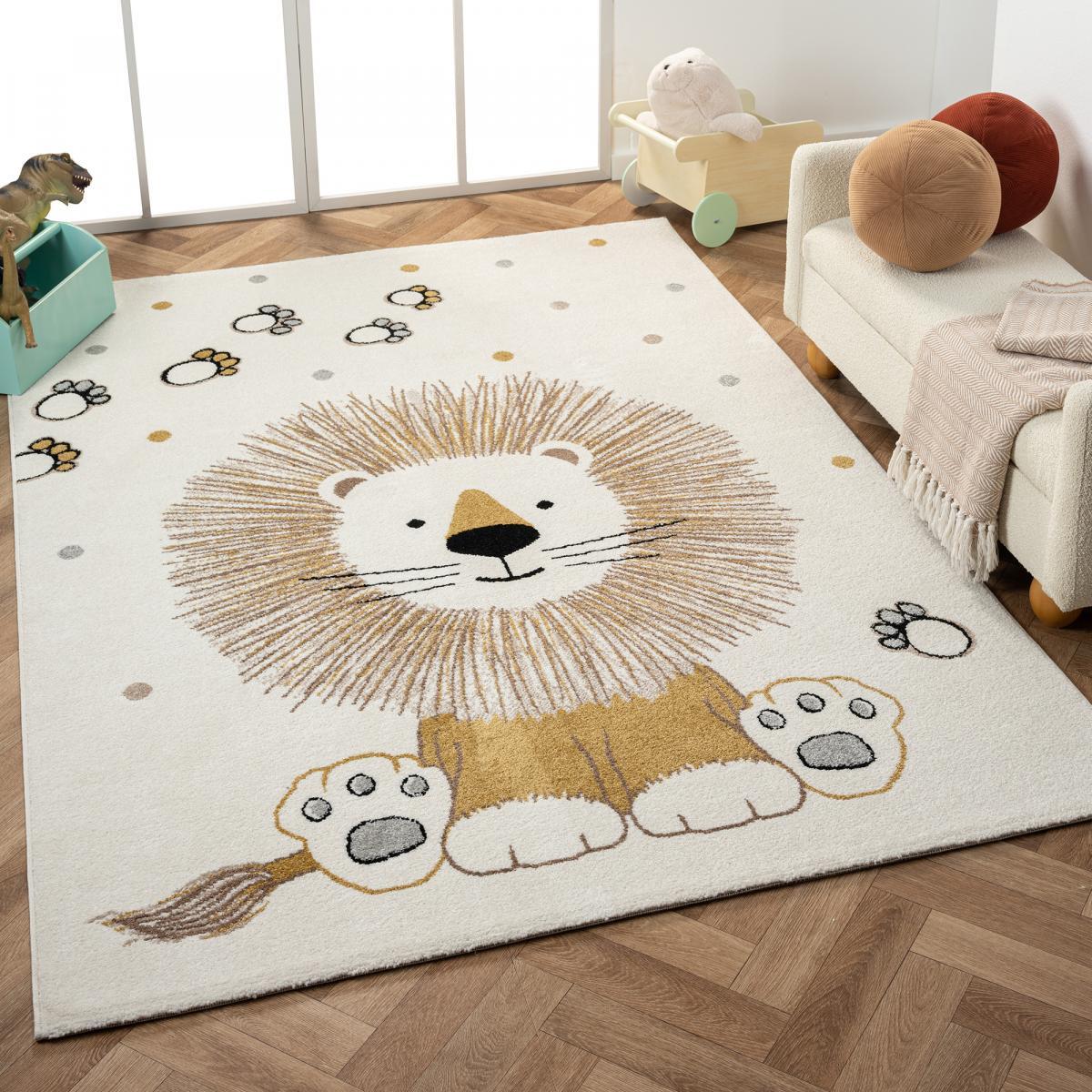 Tapis enfant Lion beige Tuco