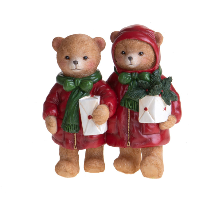 Coppia orsetti - Pezzi 2 - 13xH14,2x7,2cm - Bianchi Dino SpA