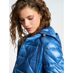 Elena Mirò - Chaqueta acolchada con capucha - Azul