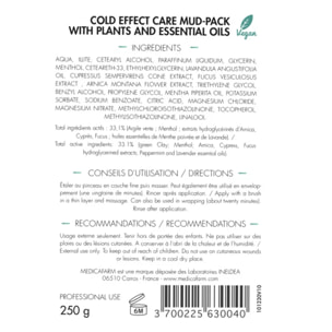 MEDICAFARM - Argile de soin CRYO-K - Aux plantes et huiles essentielles - Effet glacial - Aide à soulager les douleurs et améliorer confort circulatoire - Lot de 2 Pots de 250 g