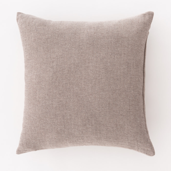 Housse de coussin en gaze coton taupe 50x50 cm