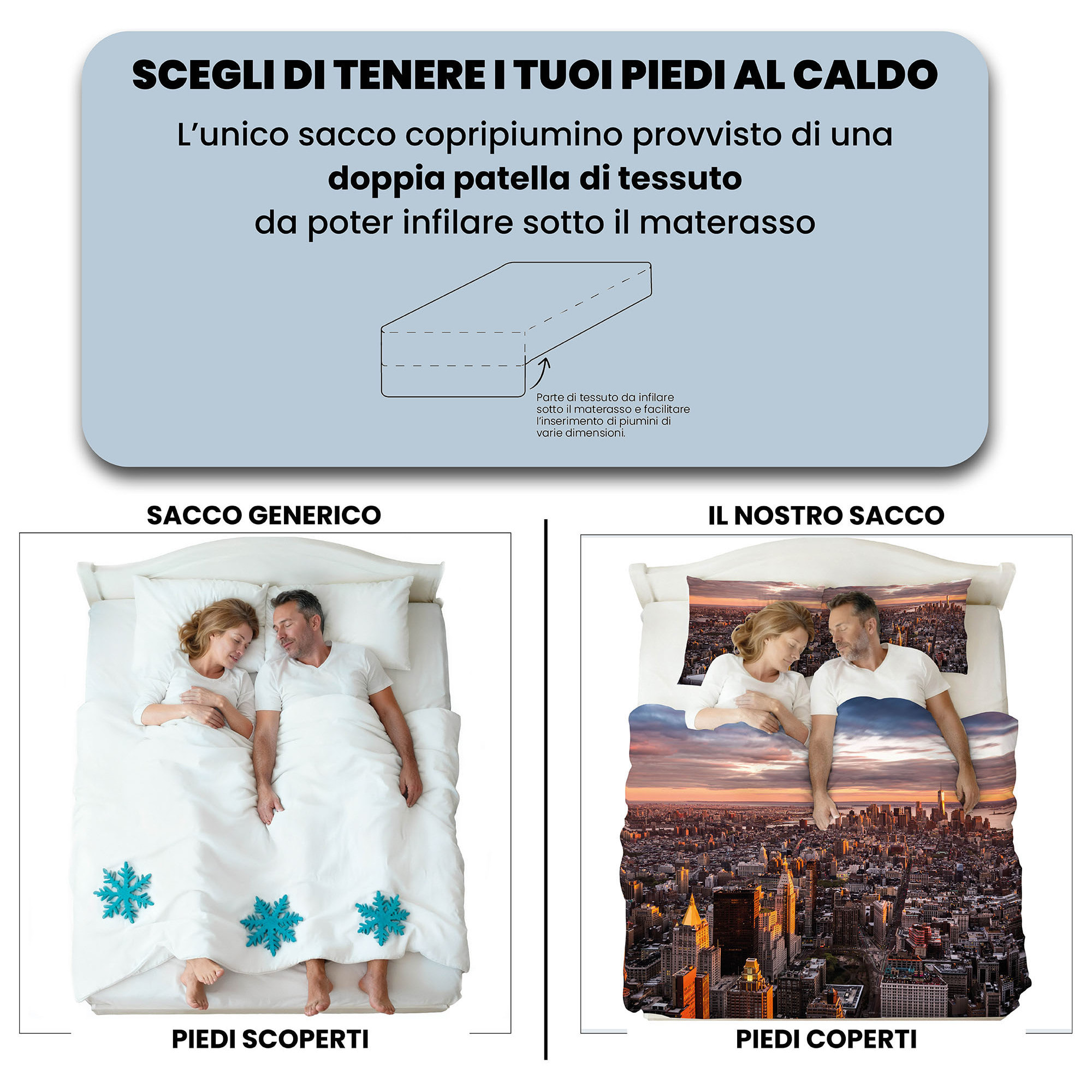 PARURE COPRIPIUMINO GOODNIGHT - STAMPA DIGITALE 100% Microfibra