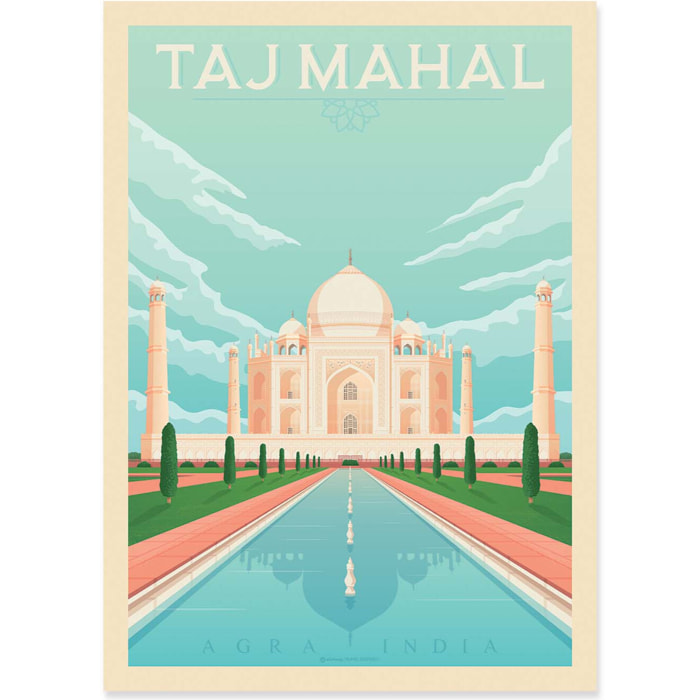 Affiche - Taj Mahal - Olahoop Travel Posters