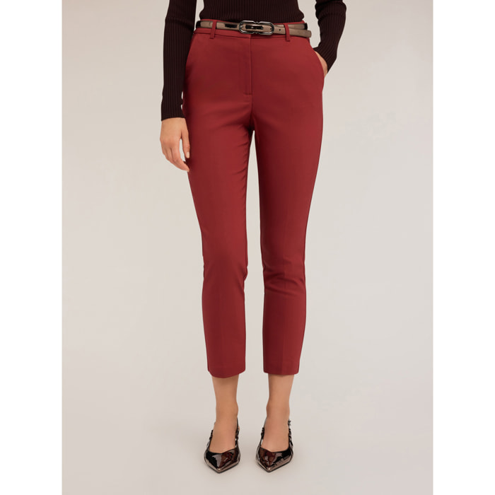 Motivi - Pantalones rectos - Burgundy