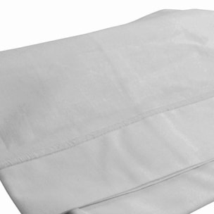 Drap plat avec point bourdon - Gris Perle