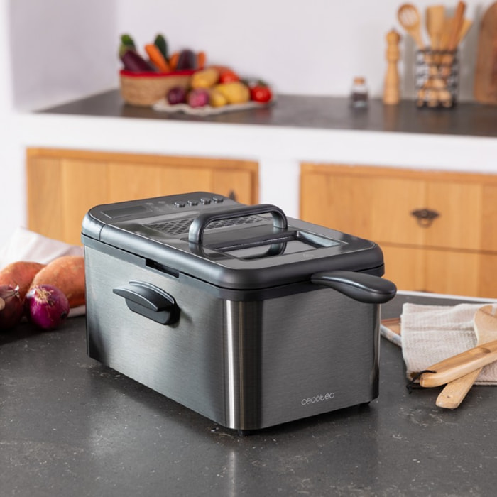 Cecotec Friteuse avec huile CleanFry Luxury 3000 Dark