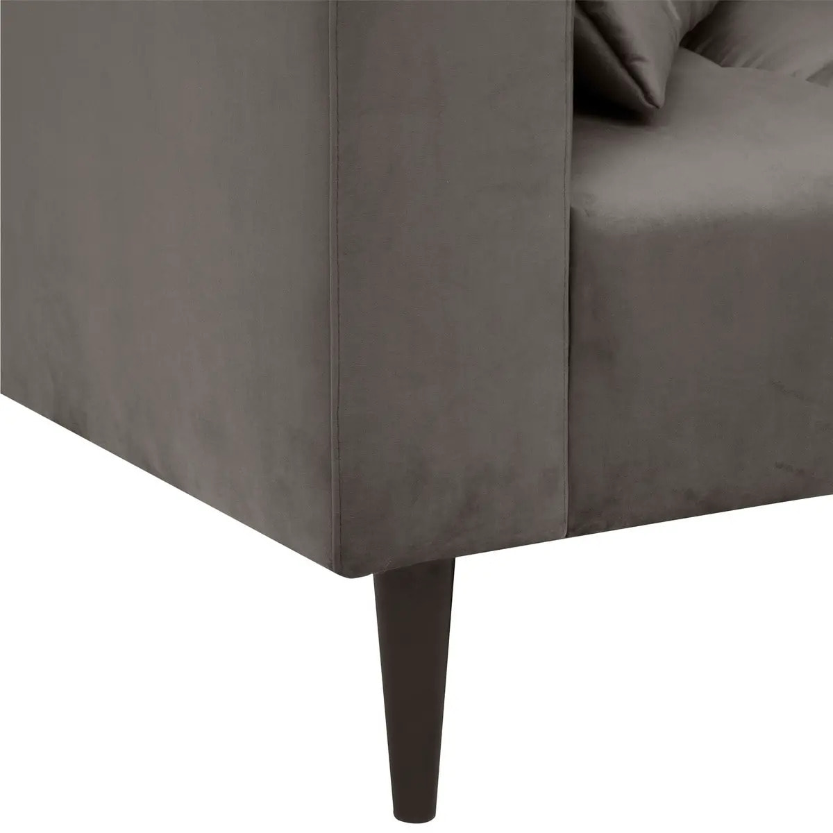 Canapé "Indra" - 3 places - velours - gris