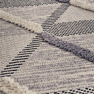 Nala - tapis moderne motif losange, anthracite