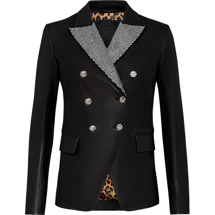 PHILIPP PLEIN Blazer de cuero