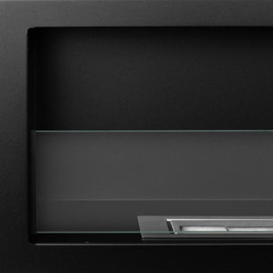 Furore 120 - Camino a Bioetanolo da Incasso 120x40x15 cm con Bruciatore 1,25lt in Acciaio
