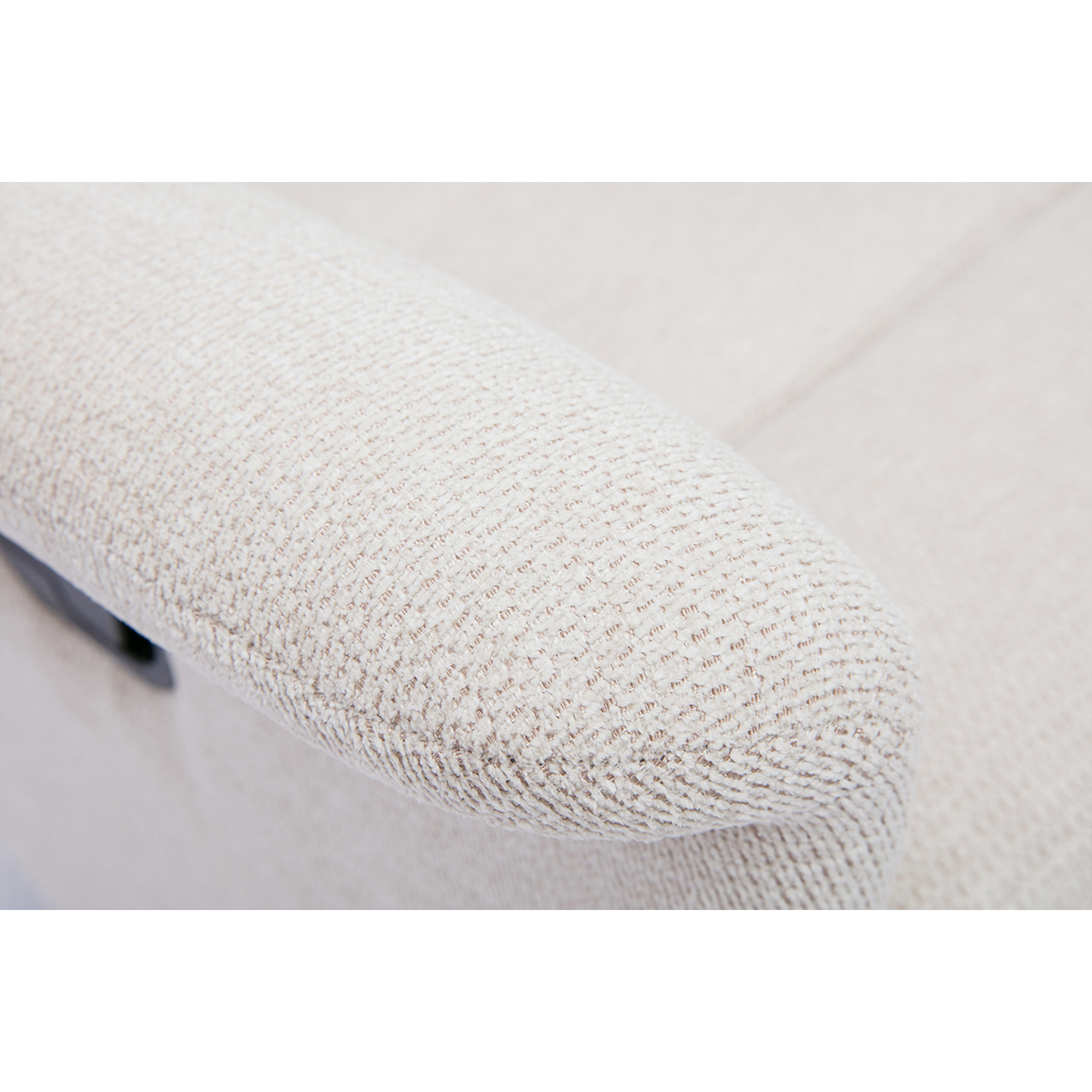 Fauteuil pivotant relax manuel en tissu chenille beige NELSON
