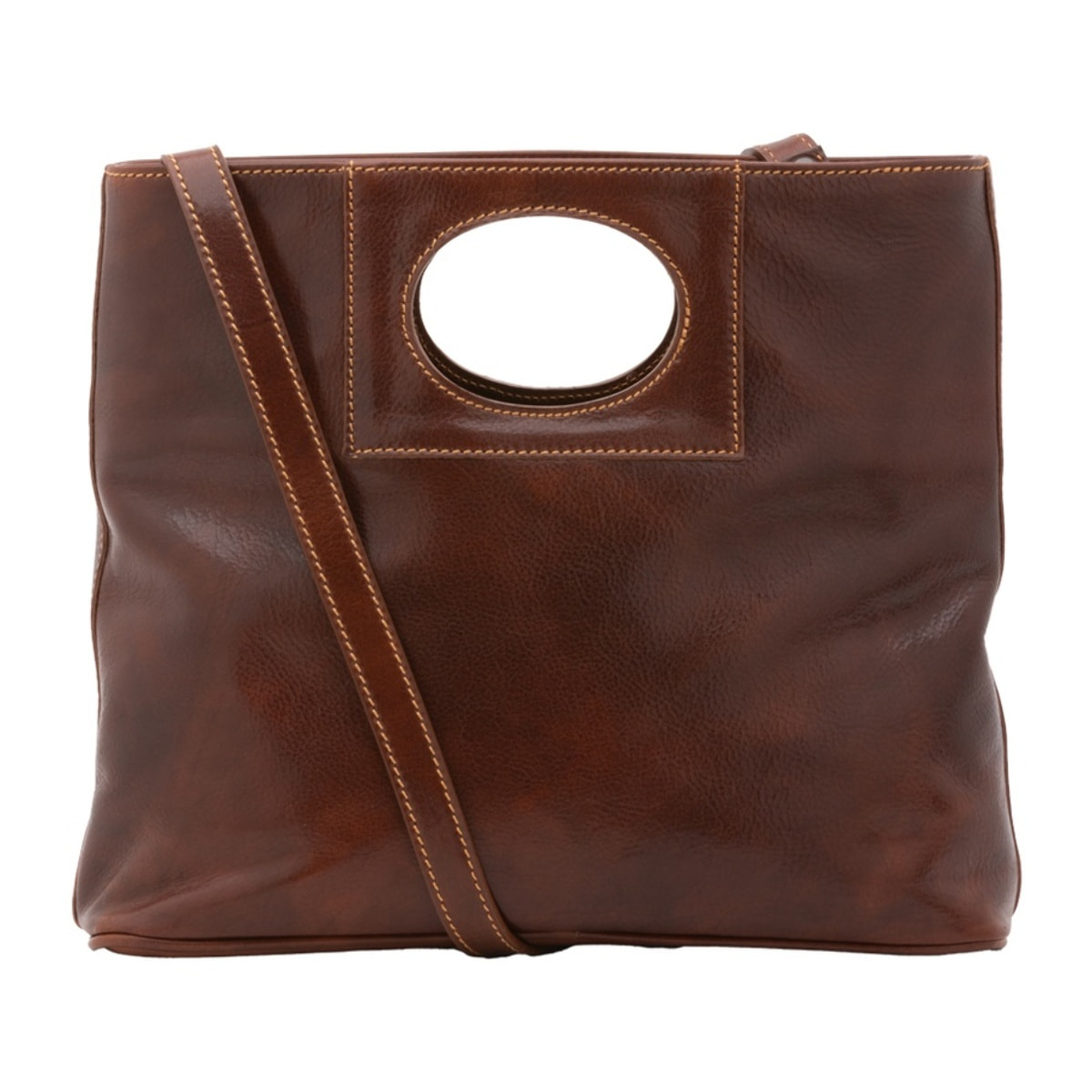 Borsa a tracolla da donna - Modello False - Vera pelle - 28.0 x 33.0 x 10.0 cm