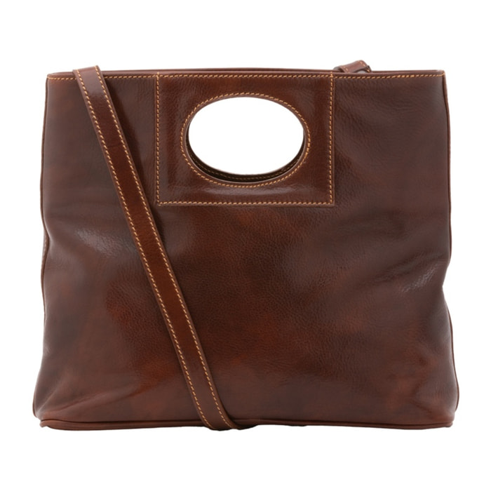Borsa a tracolla da donna - Modello False - Vera pelle - 28.0 x 33.0 x 10.0 cm