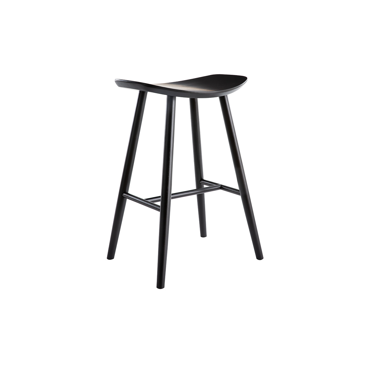 Tabouret de bar bois noir H65 cm DEMORY