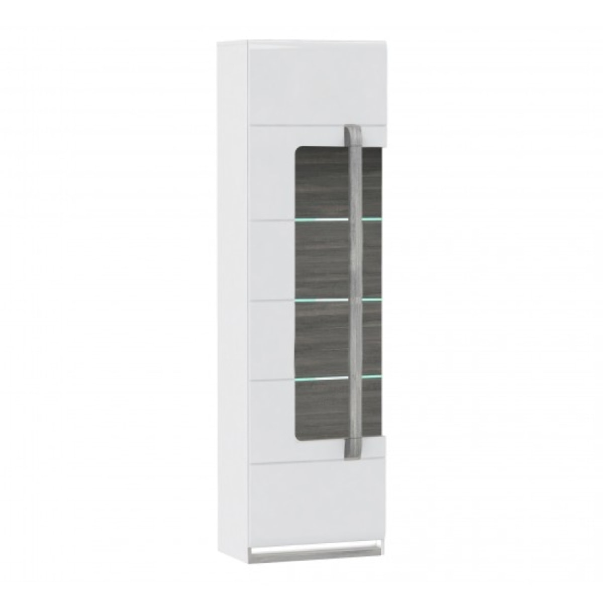 Vitrine colonne 1 porte blanc laqué - SENSATION