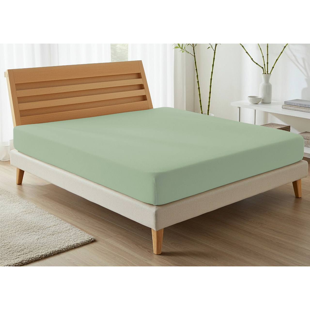 Lenzuolo Sotto Con Angoli No Stiro Tinta Unita Francesca Verde
