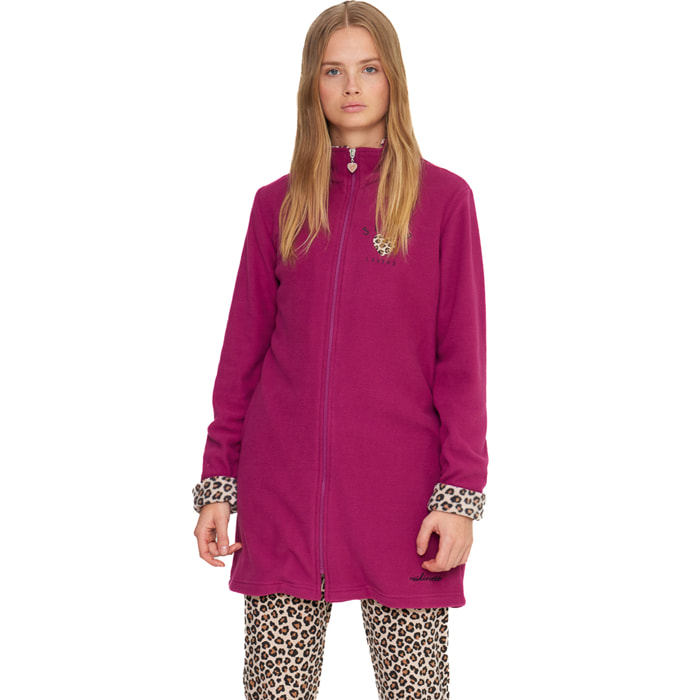 Vestaglia donna sleep in pile con zip Noidinotte