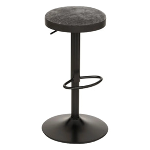 Lot de 2 tabourets de bar Ilsa gris foncé