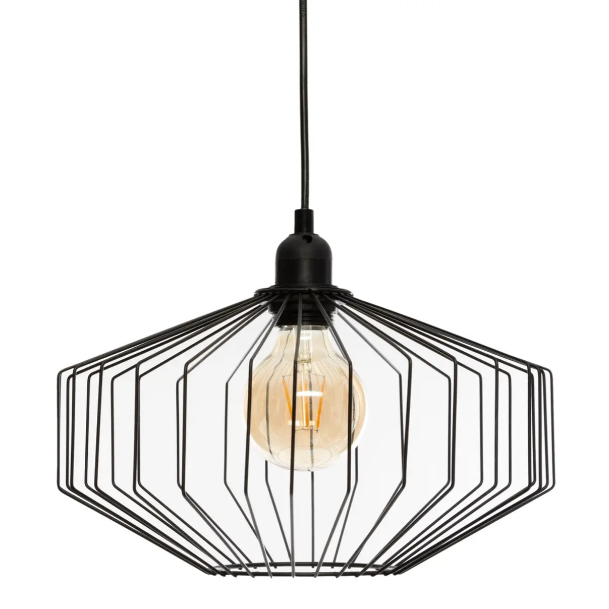 Suspension filaire "Azur" métal noir D31cm