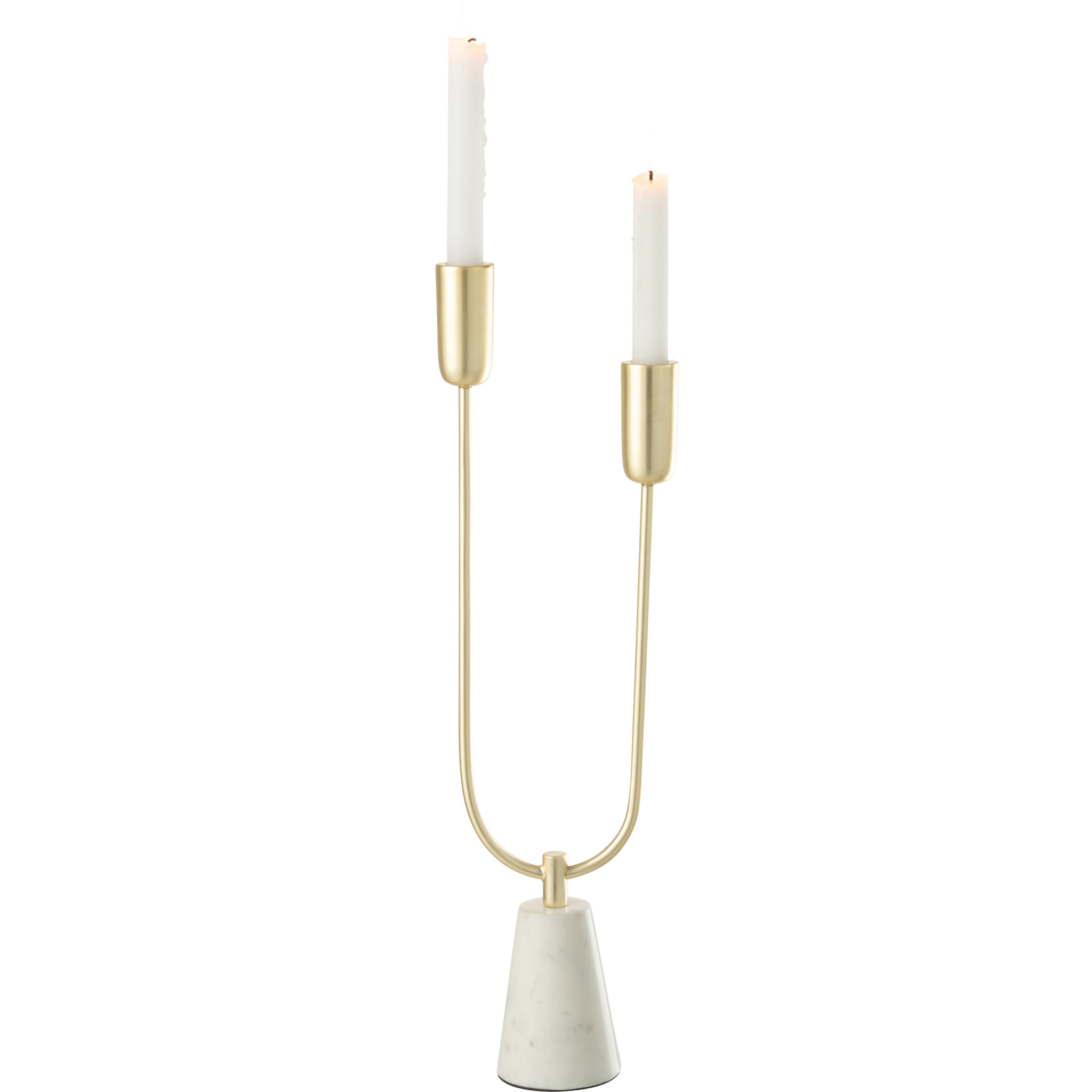 J-Line Chandelier Dune Marbre/Acier Or/Blanc