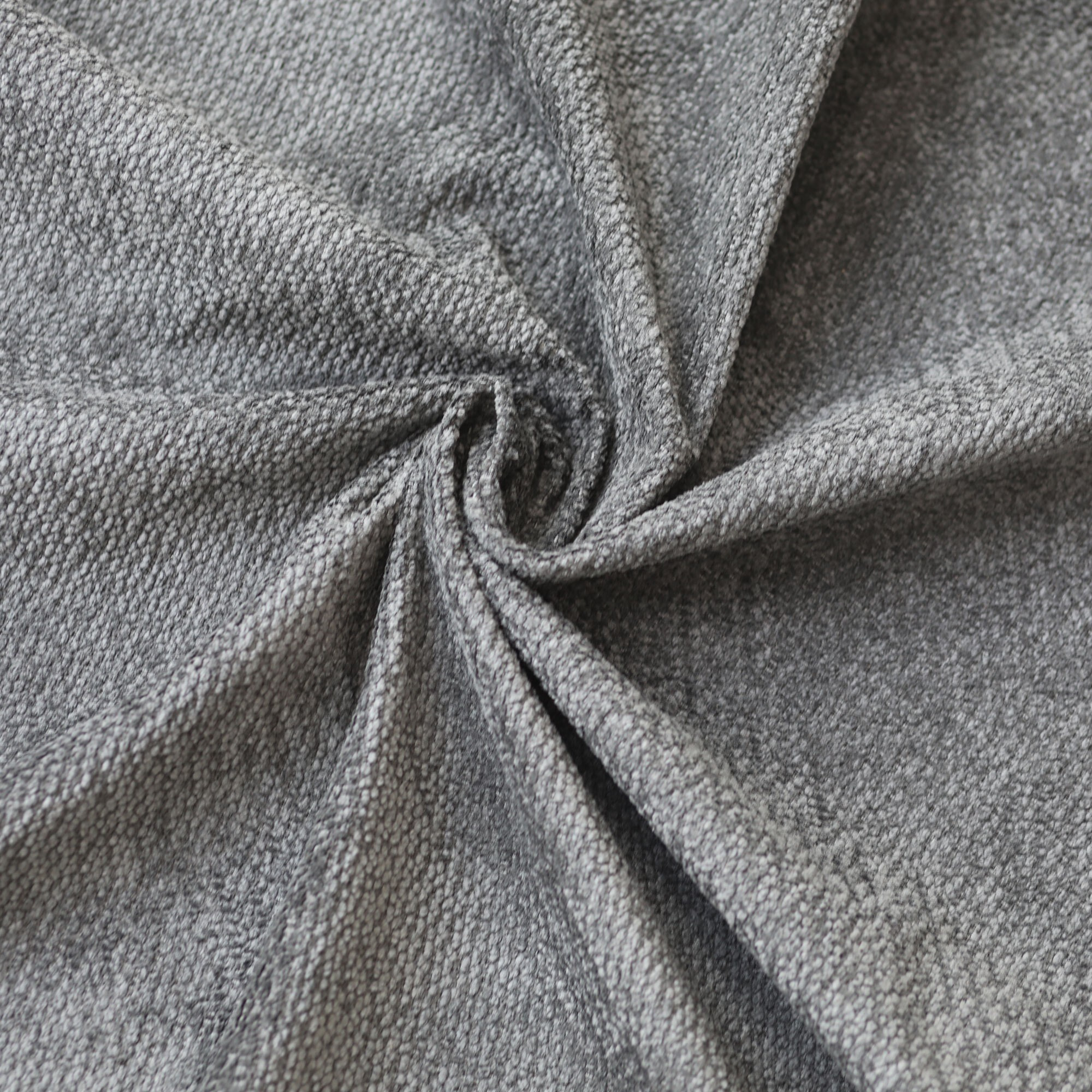 Sommier tapissier Eden gris clair, bois massif, chenille bouclettes