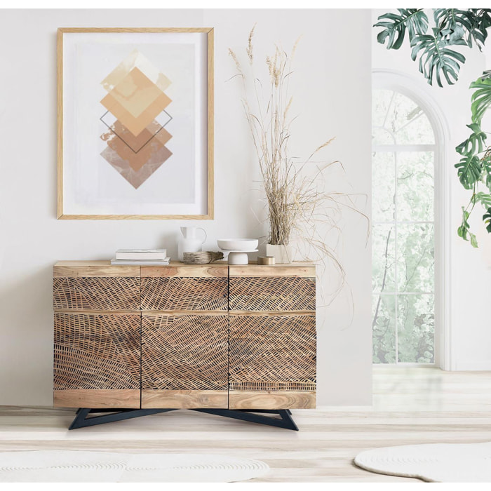 Aparador de Madera de Acacia Estilo Rústico Moderno