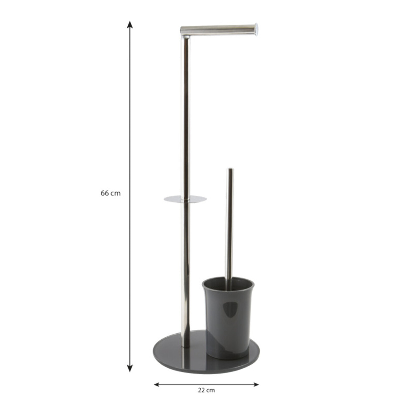 Combiné Wc Inox & Verre Gris MSV
