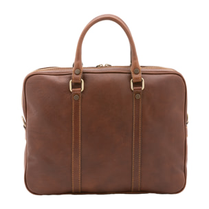 Borsa a mano  unisex In Vera pelle Made in Italy 37x31x6 cm