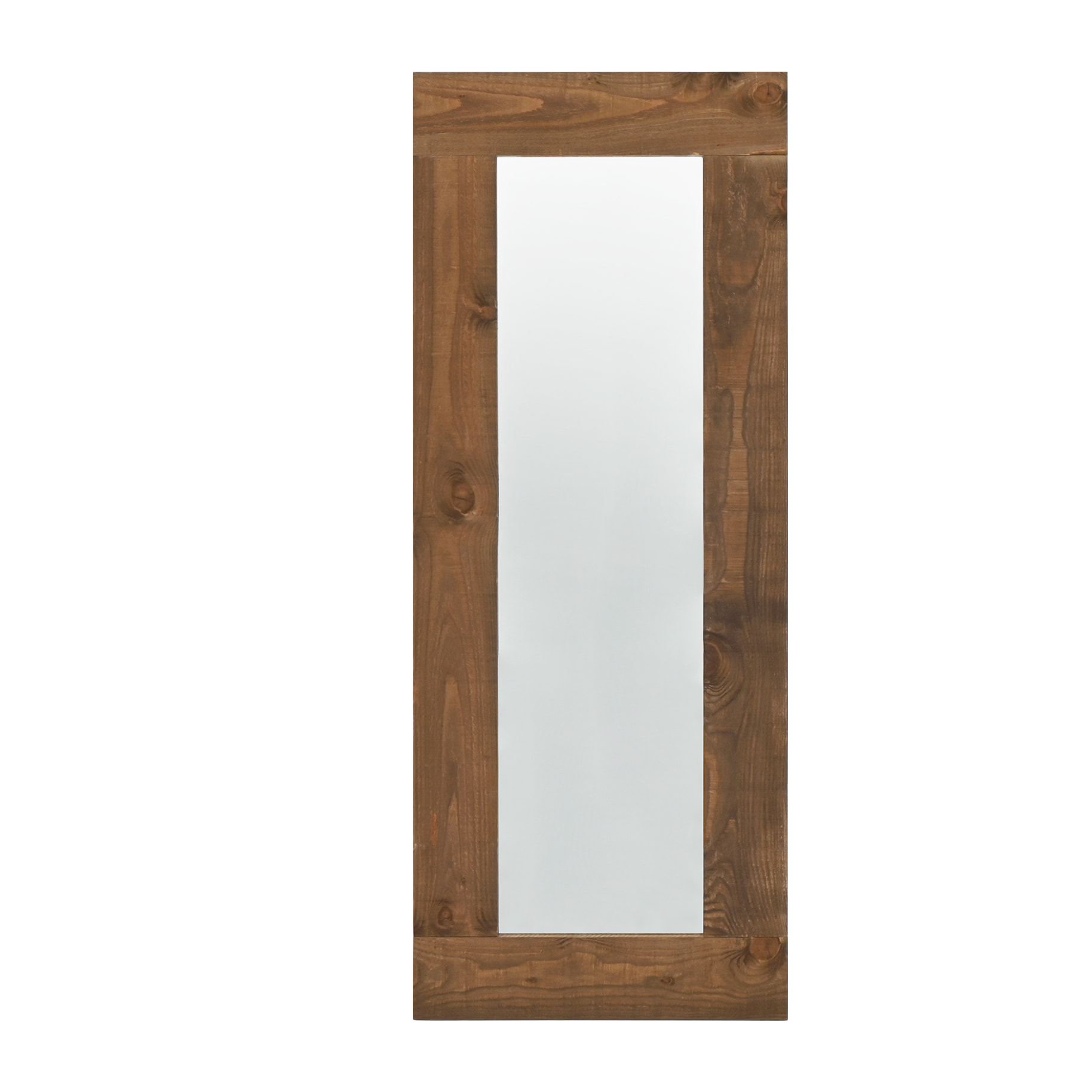 Miroir effet bois massif ton chêne foncé 165x65cm Hauteur: 165 Longueur: 65 Largeur: 2