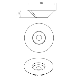 Santorini - Camino a bioetanolo da terra, braciere da giardino Ø 60xH15 cm, colore bianco