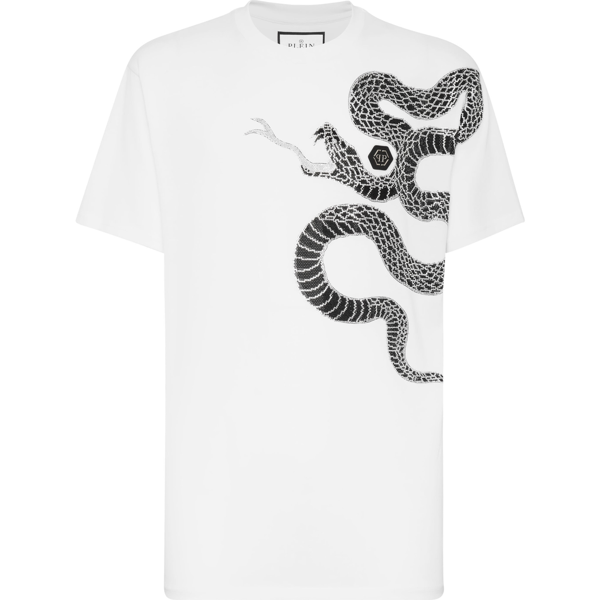 PHILIPP PLEIN T-Shirt Round Neck Ss SNAKE