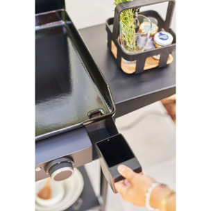 Plancha électrique FORGE ADOUR ACIER BASE 60A noir 2 brûleurs à poser, 57.5x37.9 cm