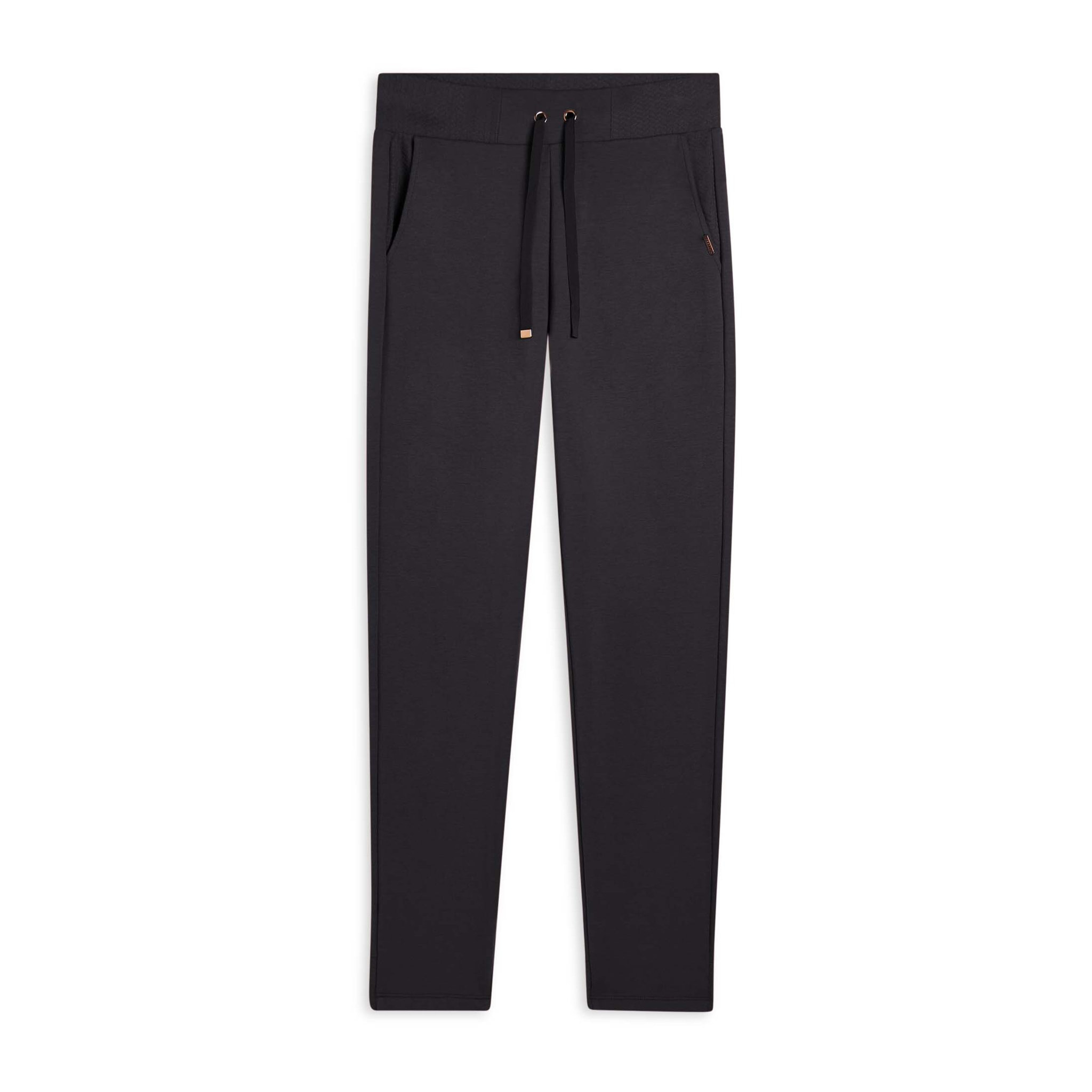 Pantaloni donna regular morbidi con dettagli micro-trecce