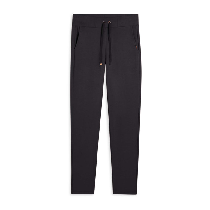 Pantaloni donna regular morbidi con dettagli micro-trecce