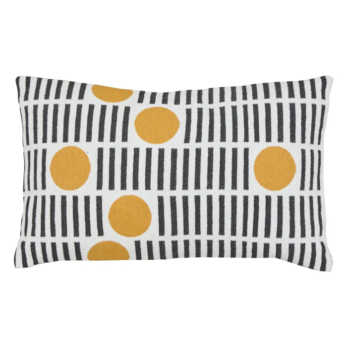 Coussin Kubus noir et blanc 30x50cm