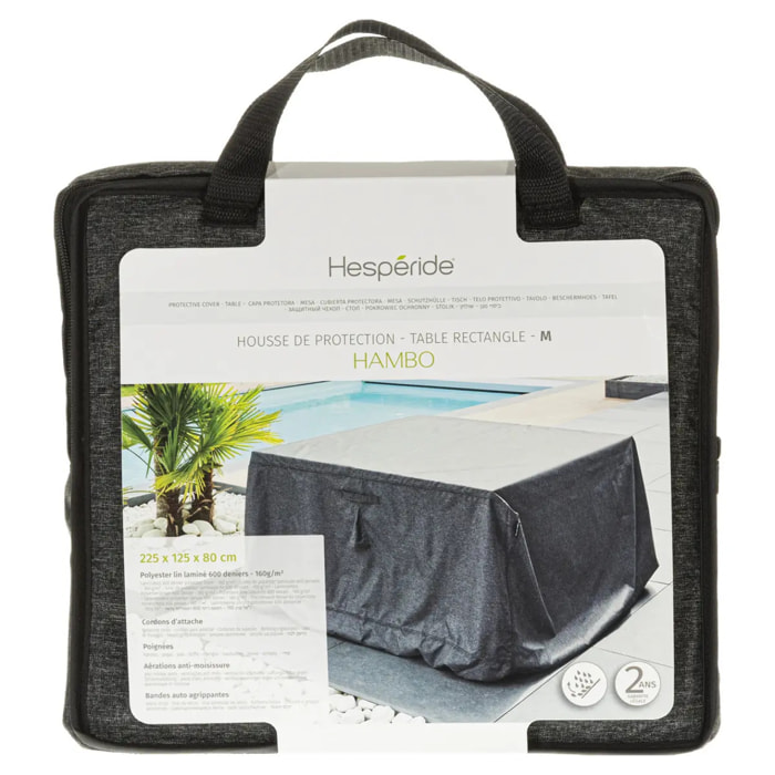 Housse de protection "Hambo" pour table rectangulaire M 225x125x80cm en polyester