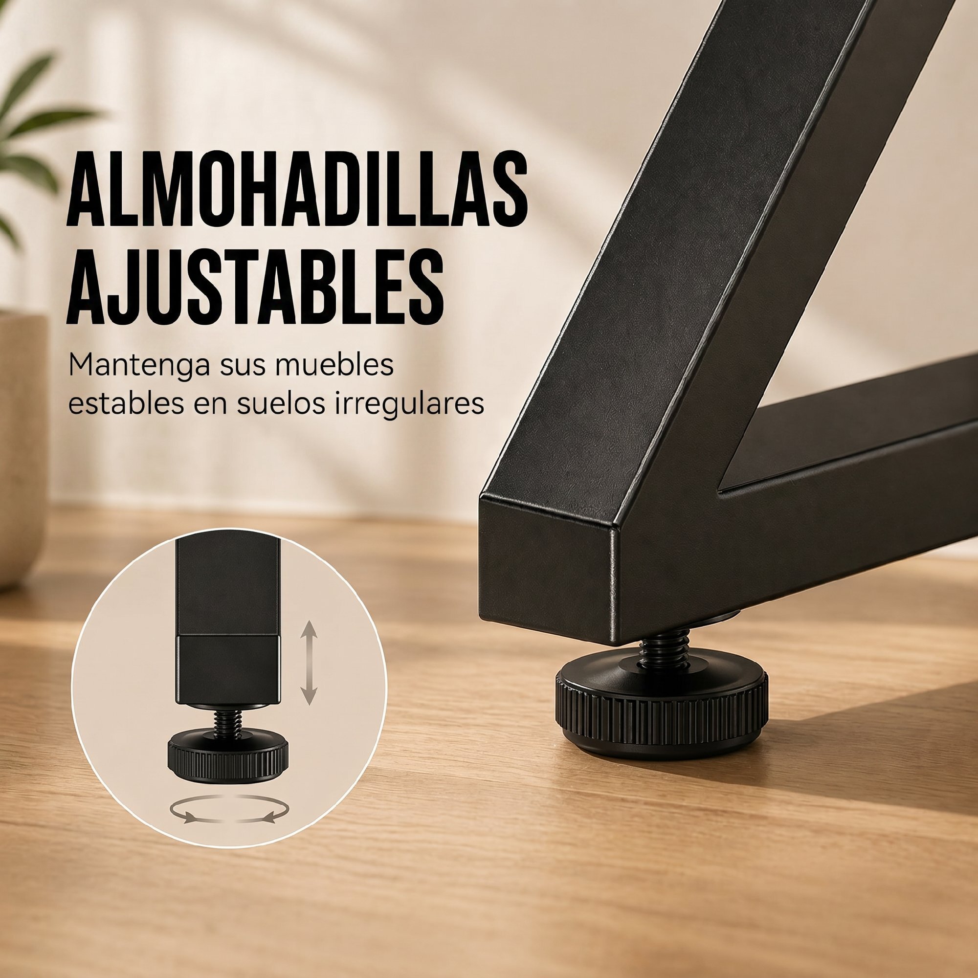Patas de Mesa de Acero, Juego de 2 Patas en Forma de X para Muebles Industriales con Almohadillas Ajustables y Tornillos para Mesa de Comedor, Banco, 60x10x72 cm, Negro