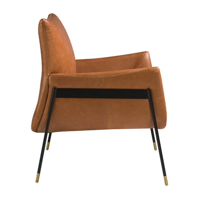 Sillón Angel Cerda piel de vacuno 67x75x87cm